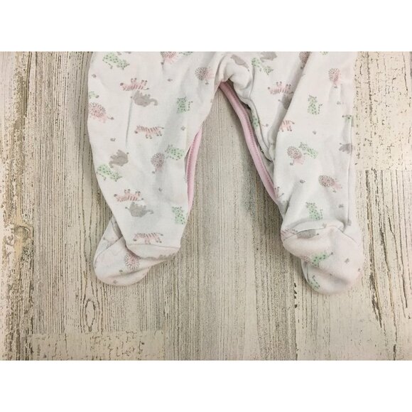 Cotton Juice 0 to 3 M Baby Girls Footie Set of 2 Pink Gingham - Picture 13 of 14